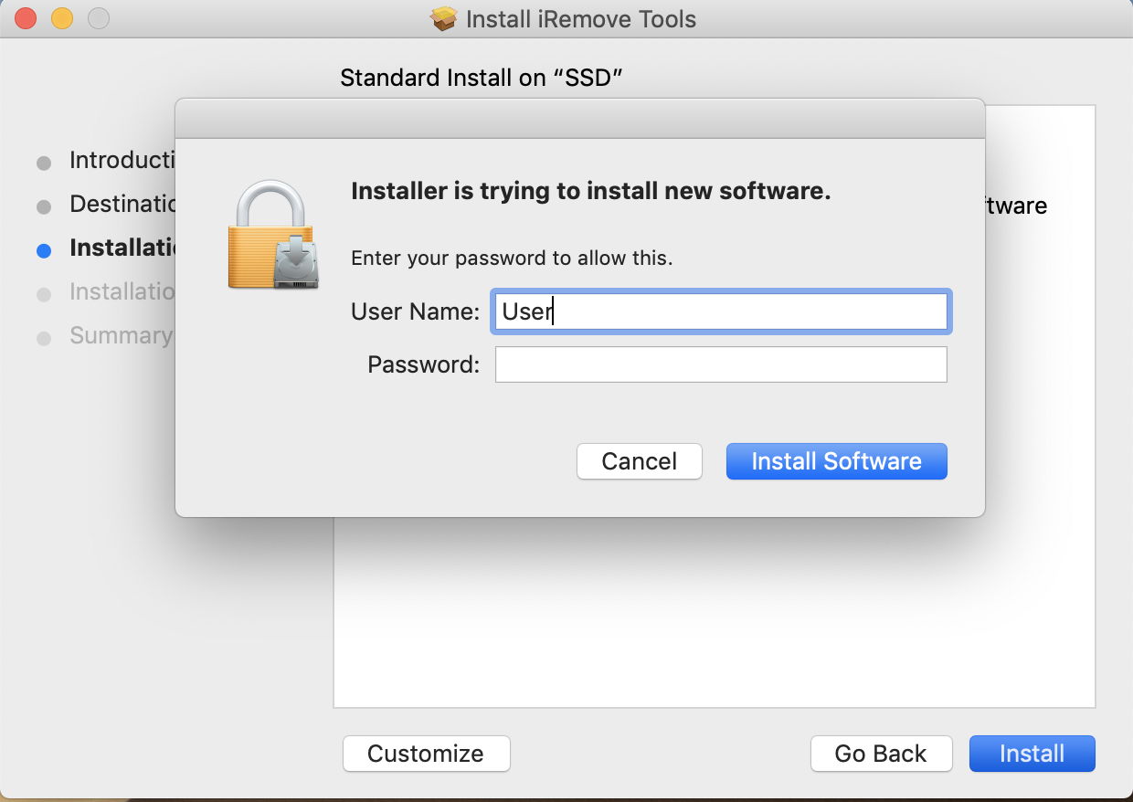How to install iRemove Software step 2