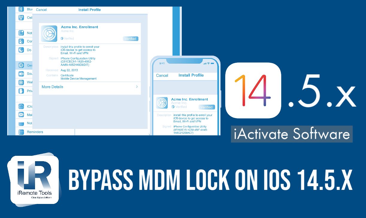 MDM Activation Lock Bypass on iOS 14.5 & iOS 14.5.1 
 