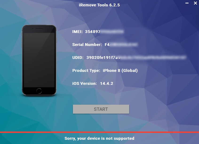  device is not supports iCloud Activation Lock Bypass