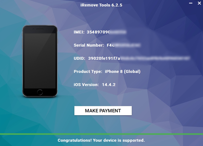  device supports iCloud Activation Lock Bypass