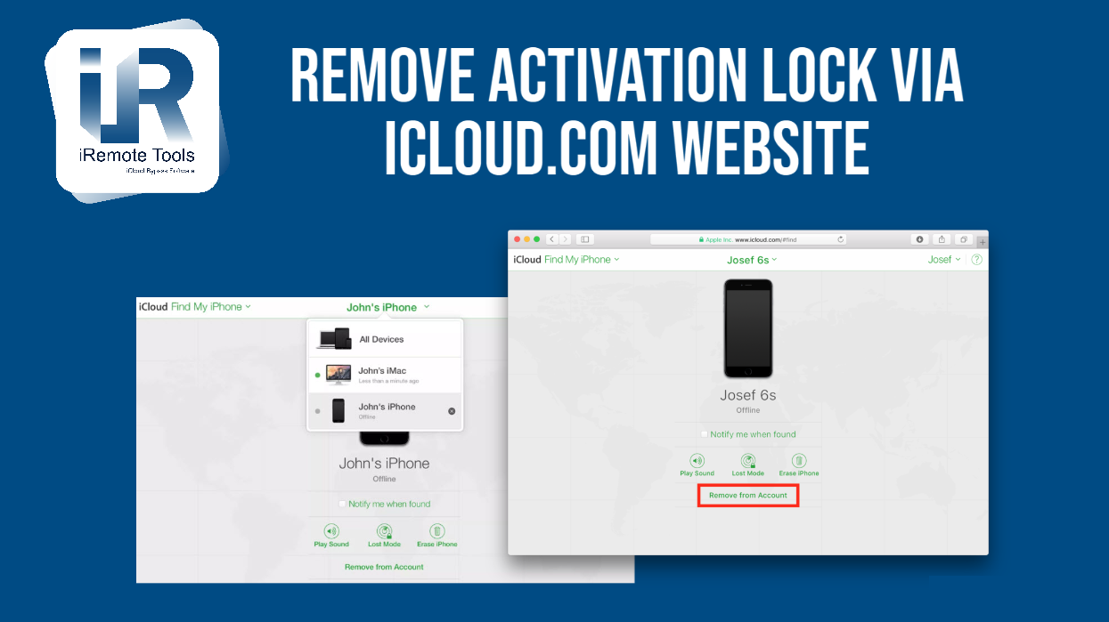 remove Activation Lock online via icloud website