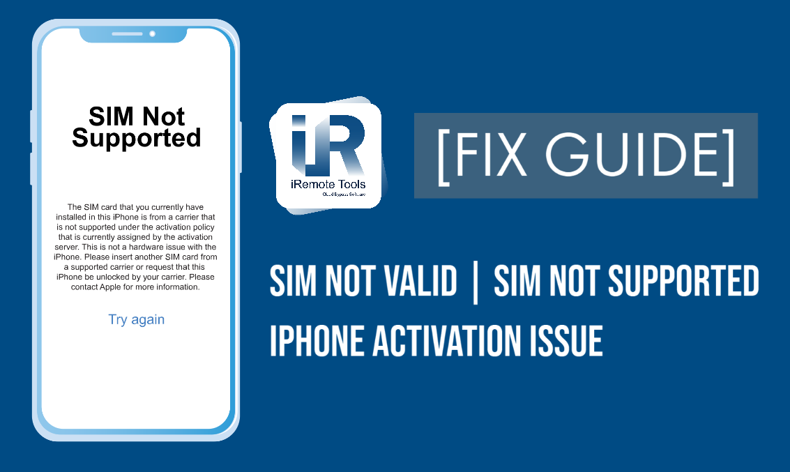 SIM Not Valid - iPhone Activation Issue [FIX GUIDE]
 