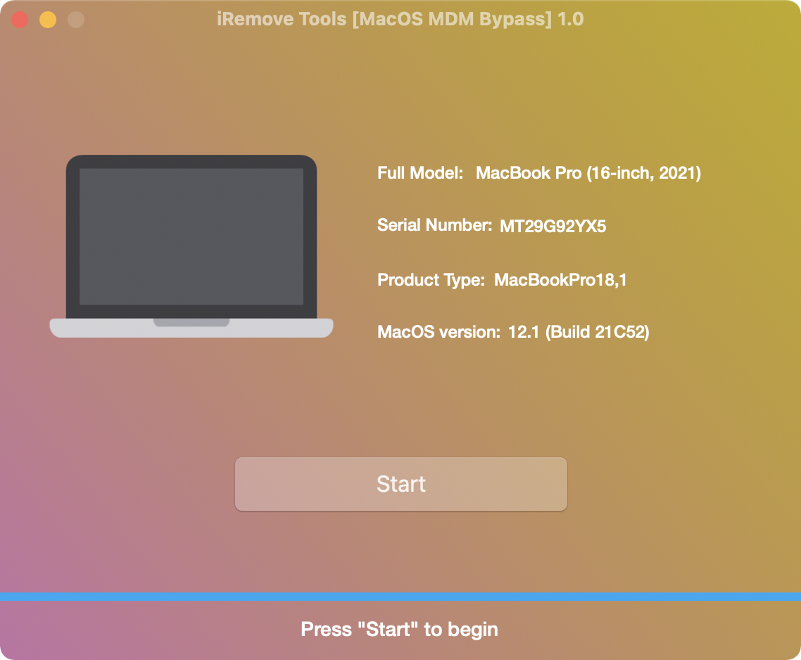 Start Bypass MDM from MacOS computers