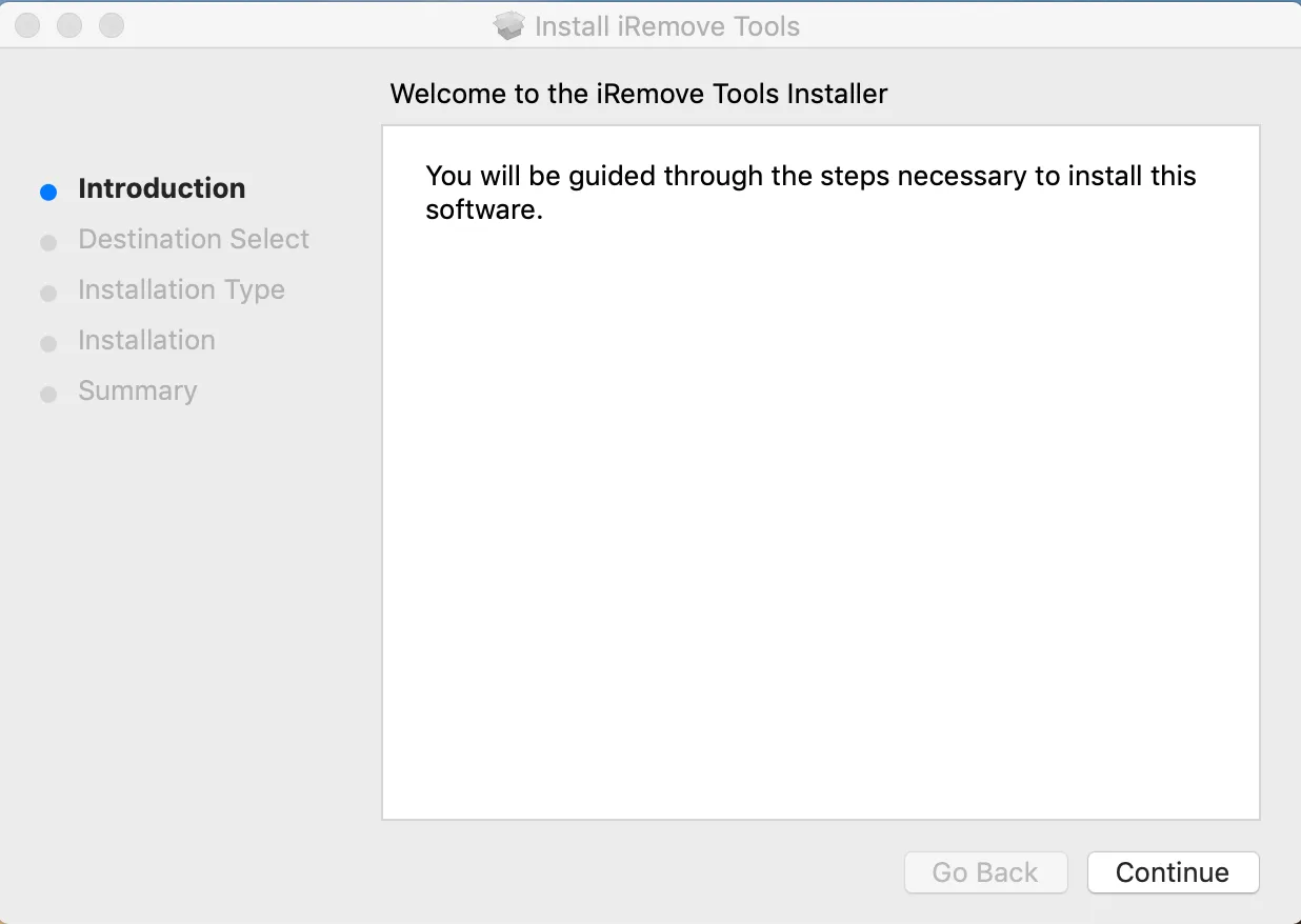 Install MacBook Unlock Software Step 1