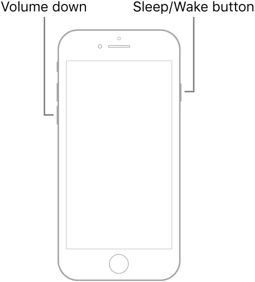 Force restart iPhone 6s, iPhone 6s Plus, or iPhone SE (1st generation)