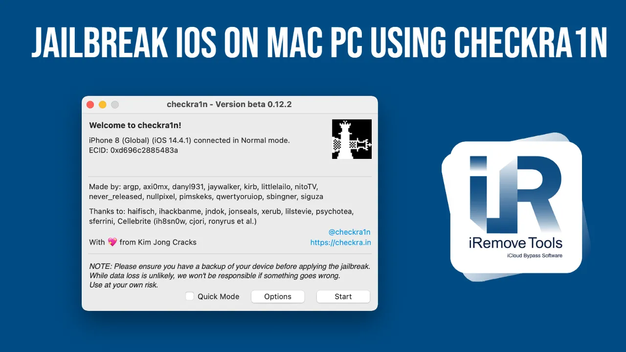 Checkra1n Jailbreak for iOS 14