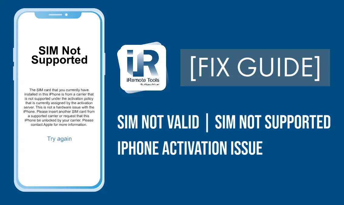 SIM Not Supported - iPhone Activation Issue [FIX GUIDE]