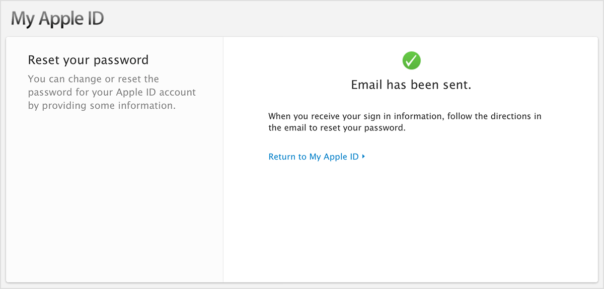 Renewing access to Apple ID account through rescue email