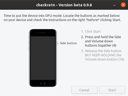 Checkra1n - jailbreak iOS step 6